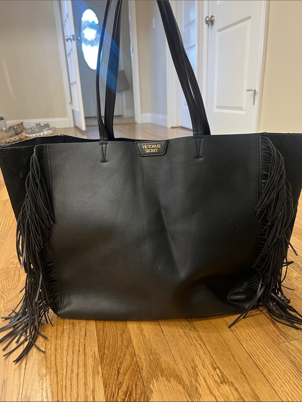 Victoria's Secret Black Fringe Tote